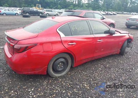 2018 Infiniti Q50 3.0T Red Sport 400 z USA, uszkodzony, nr VIN JN1FV7AR9JM700114